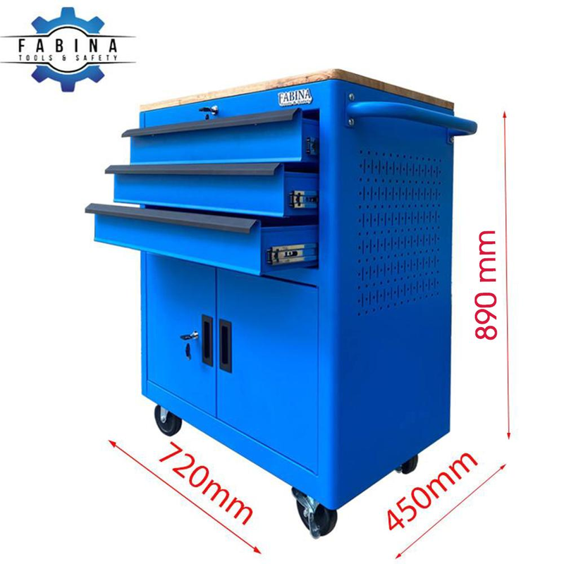 Tủ dụng cụ 3 hộc kéo 2 ngăn chứa Fabina
