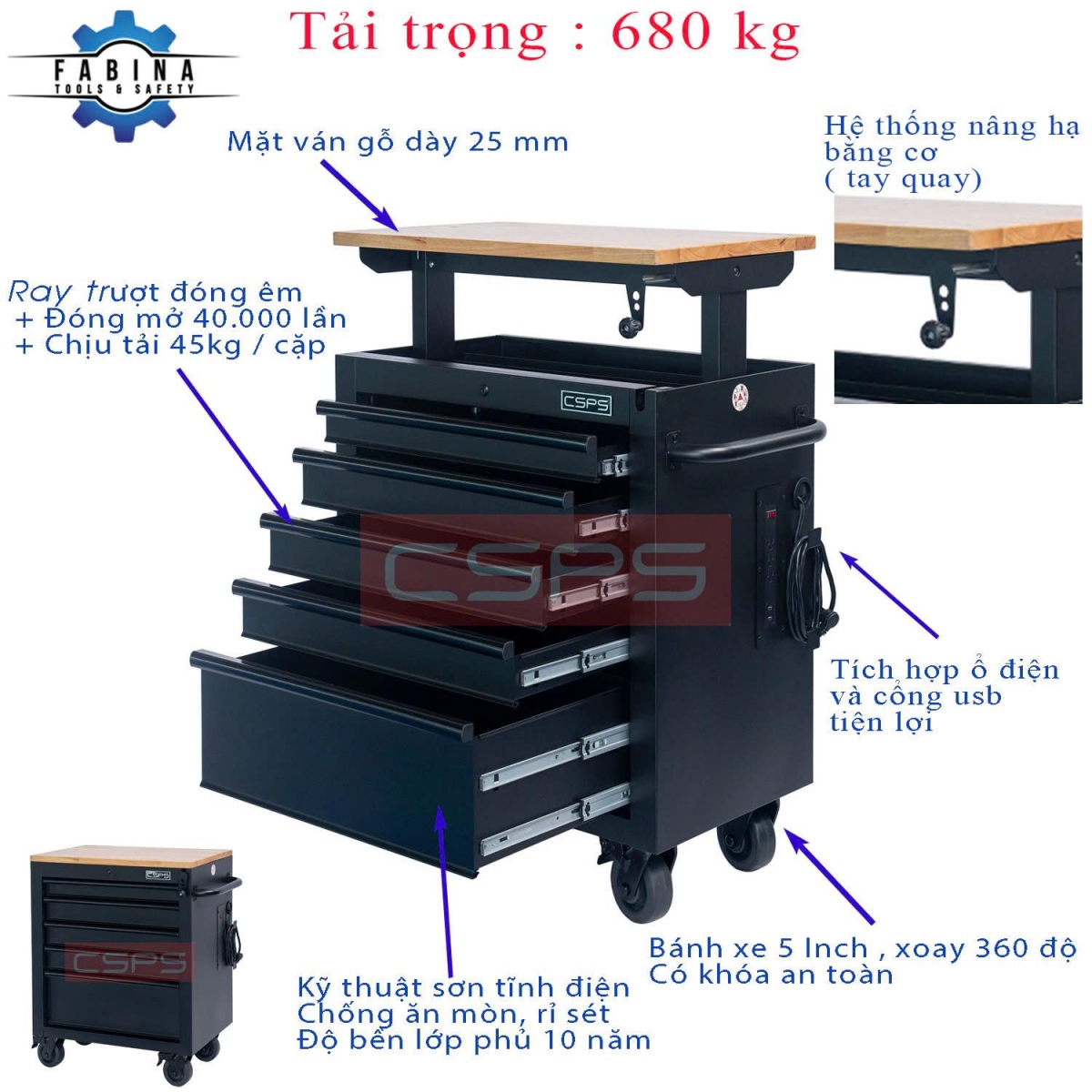 Tủ Dụng Cụ Có Ngăn Kéo 