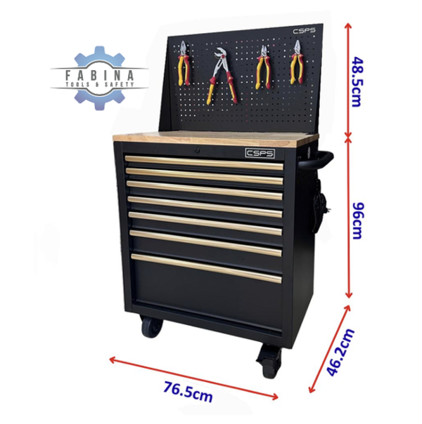 Tủ dụng cụ 07 hộc kéo kèm vách lưới