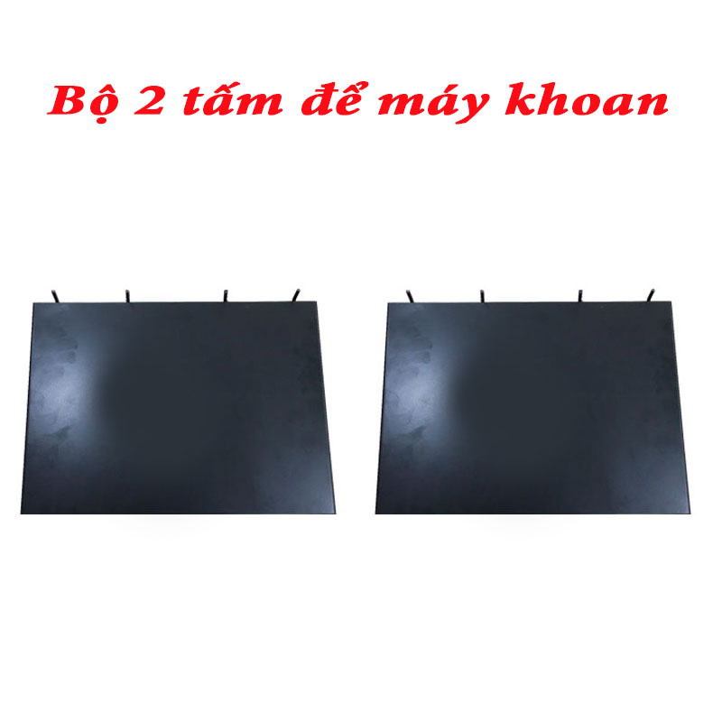 Set of 2 plates for drilling machines