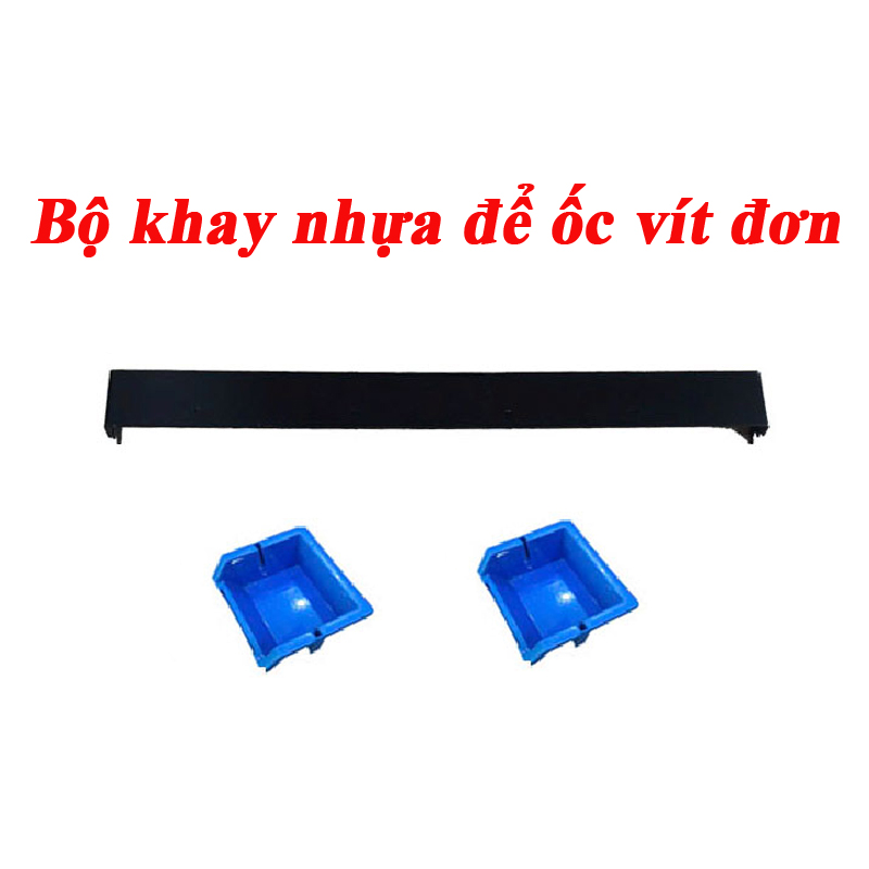 Set of plastic trays for single screws