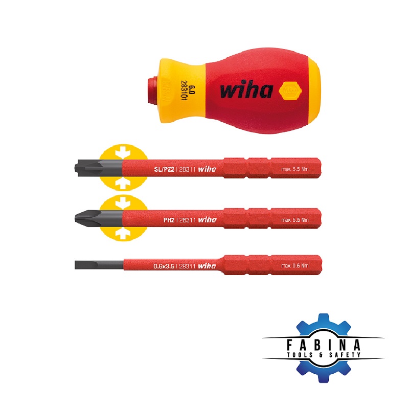 Bộ tay cầm và đầu tua vít cách điện 1000V Wiha 41230