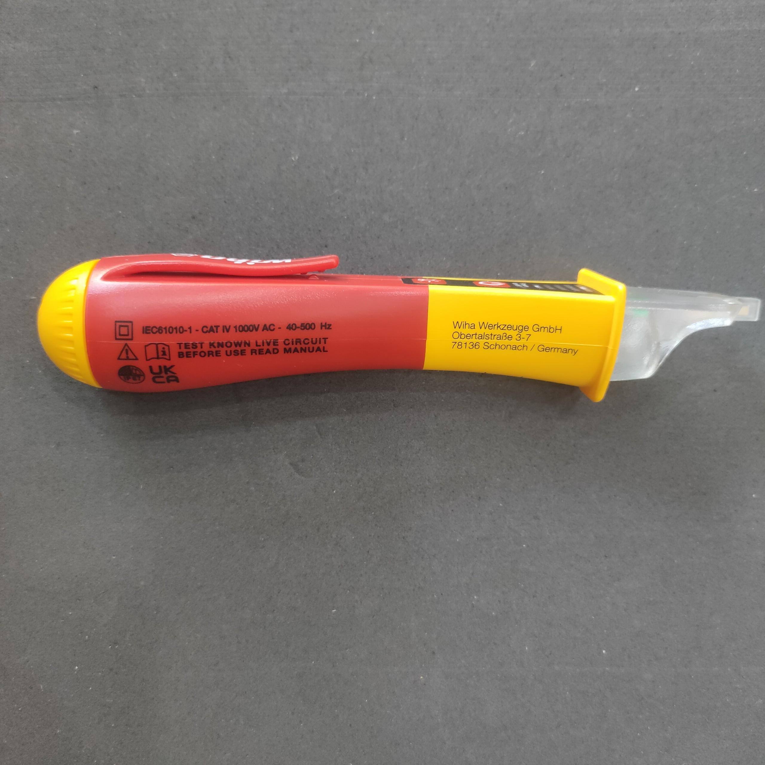 Bút thử điện 12V–1000 V AC Wiha 43797(Đầu dò điện không tiếp xúc)