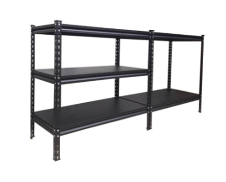 Kệ tấm thép thấp màu đen 152cmW x 35cmD x 91cmH.