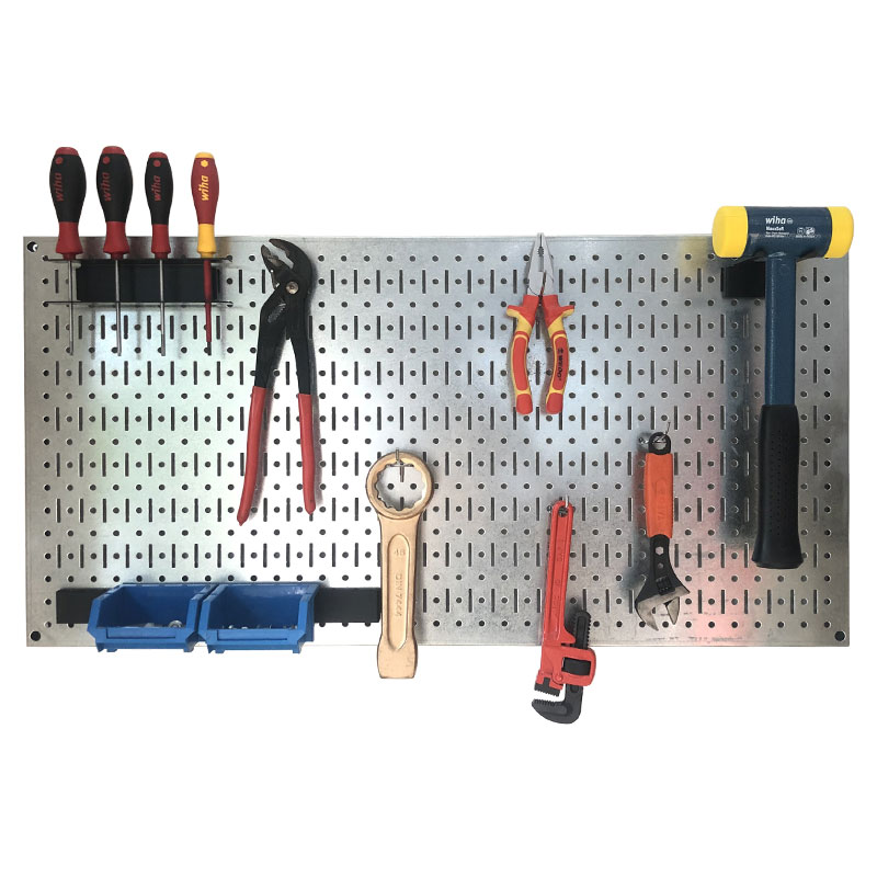 Tấm lưới Pegboard mạ kẽm kèm phụ kiện treo FABINA