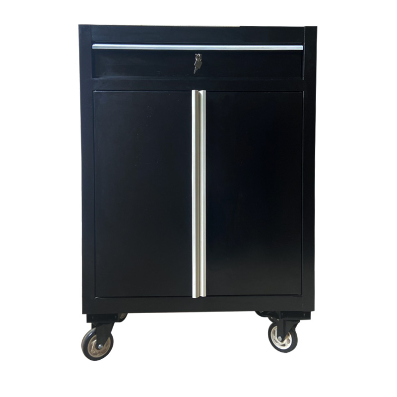 Tủ dụng cụ 73cm- 1 hộc kéo 2 cánh mở màu đen mờ Fabina