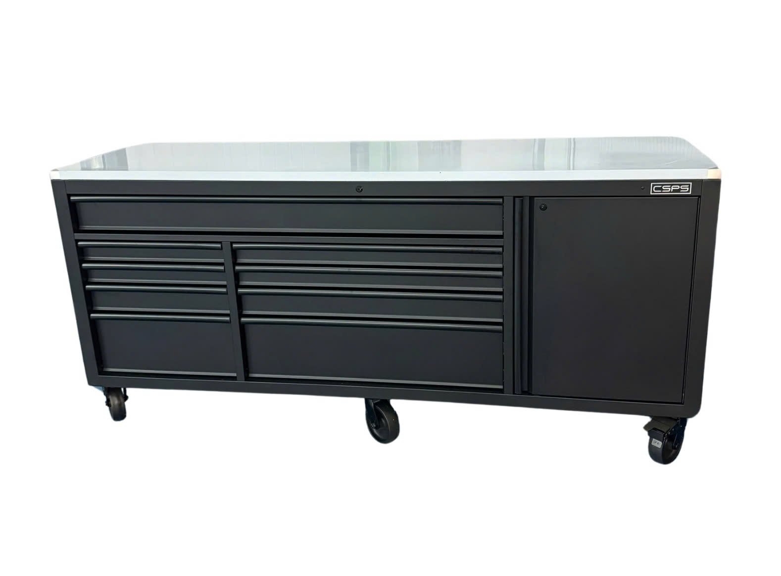 Tủ dụng cụ CSPS 212cm 9 hộc kéo 1 ngăn cánh cửa mặt bàn inox