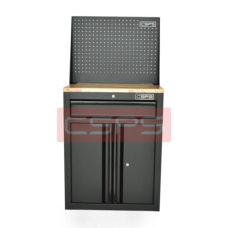 Tủ dụng cụ CSPS 61cm - 01 hộc kéo màu đen ván gỗ vách lưới