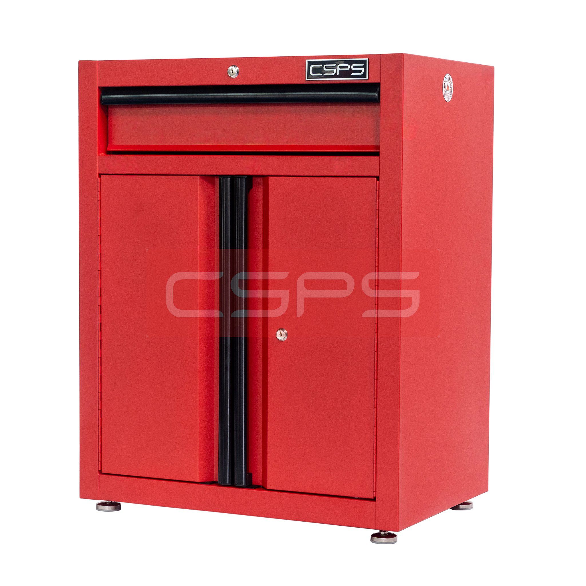 Tủ dụng cụ CSPS 61cm - 01 hộc kéo màu đỏ chân tăng chỉnh