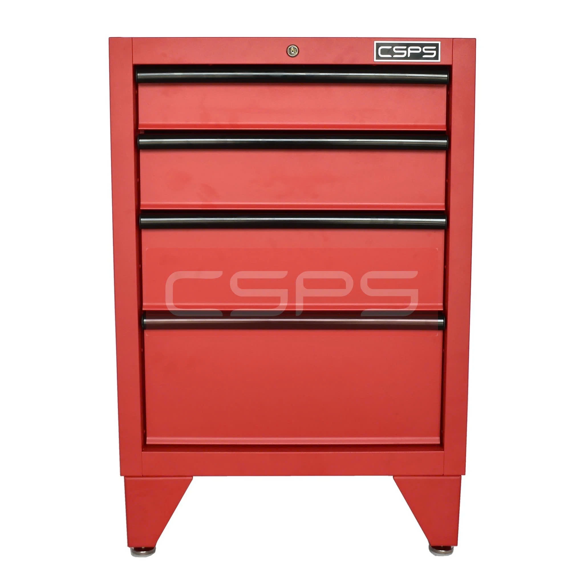 Tủ dụng cụ CSPS 61cm - 04 hộc kéo màu đỏ có chân tủ