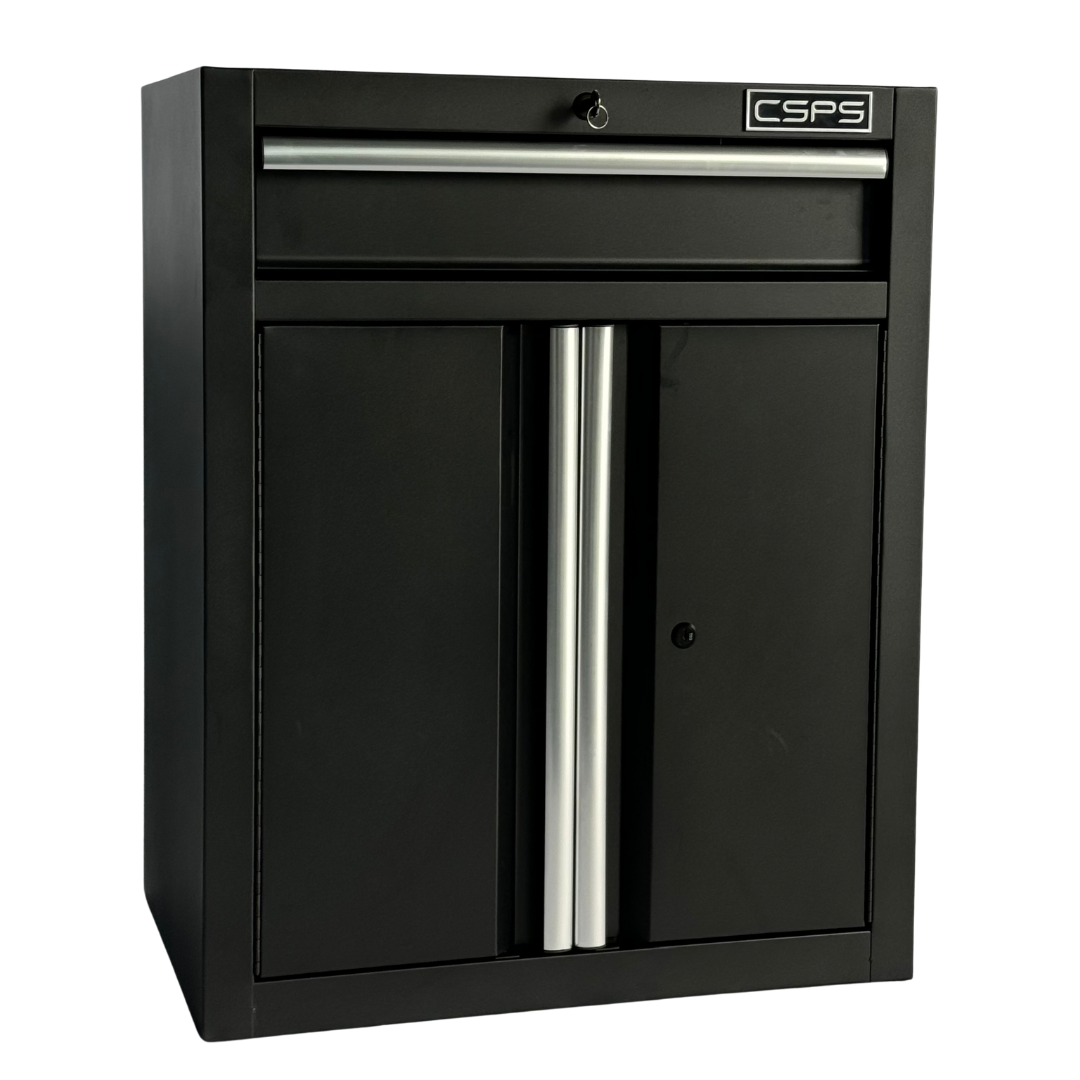Tủ dụng cụ CSPS 61cm-01 hộc kéo màu đen (tay cầm trắng)