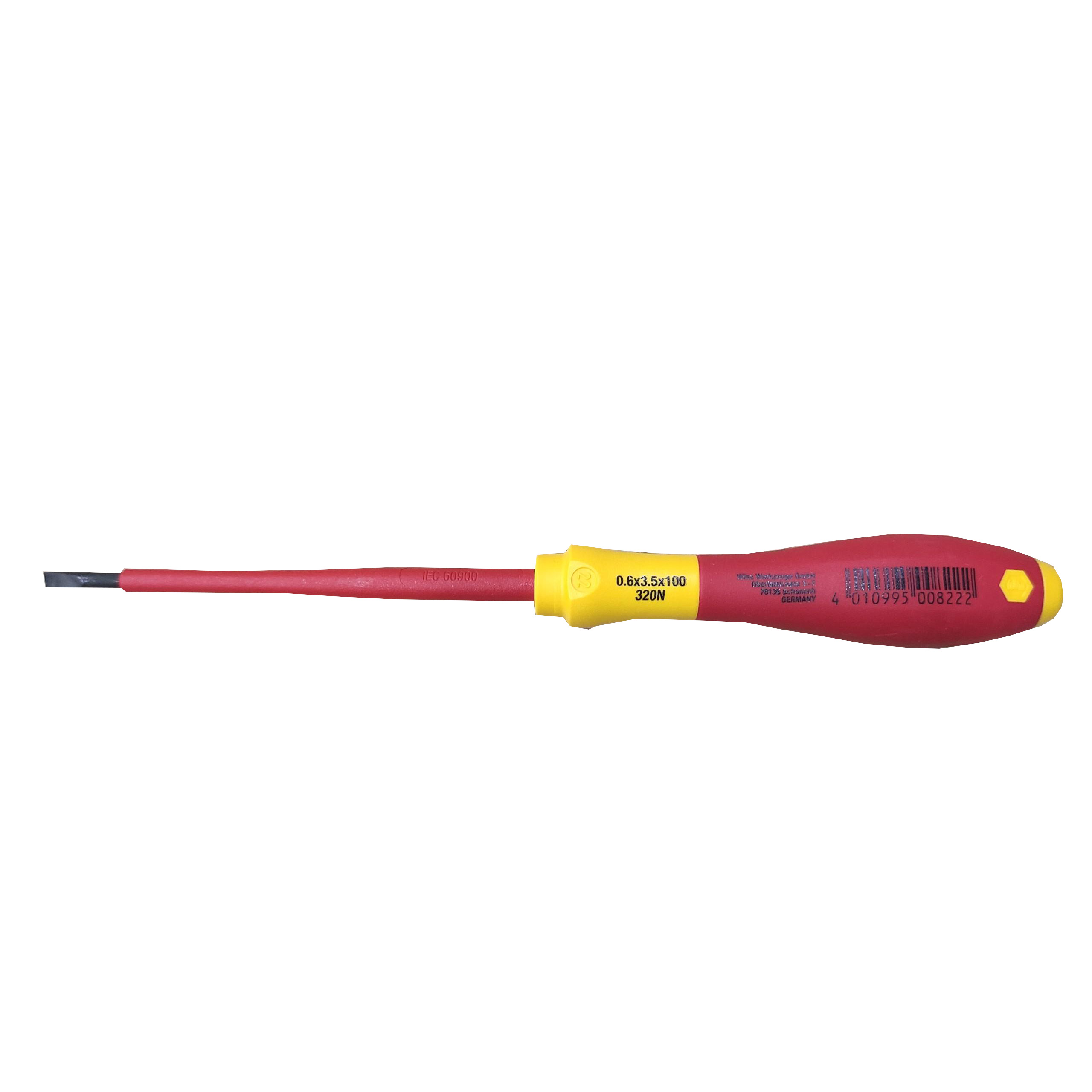 Tua vít cách điện đầu dẹp Wiha 00822 (3.5 x 100 x 204)