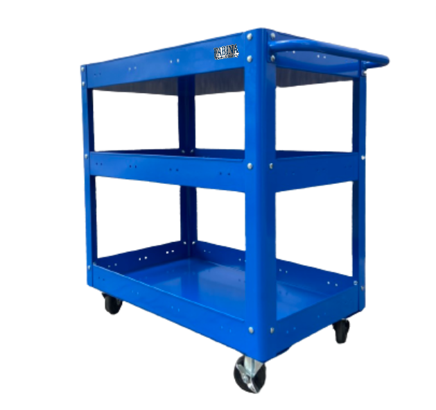 Xe đẩy 3 tầng xanh dương bóng FABINA