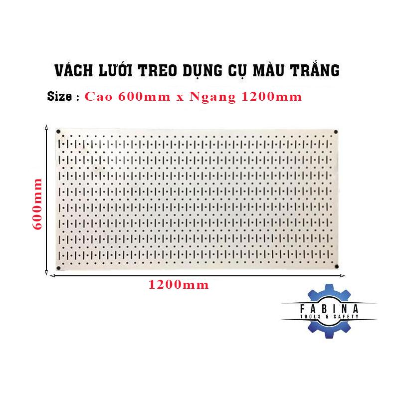 Tấm lưới Pegboard 120cm x 60cm màu trắng treo tường đa năng FABINA Tấm lưới Pegboard 120cm x 60cm màu trắng
