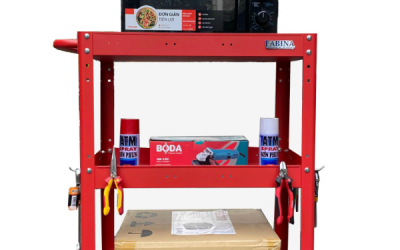 Xe đẩy dụng cụ Fabina bền bỉ, di động cho garage