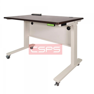 CSPS electric height adjustable table 117cm white