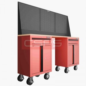 Bàn nguội cơ khí CSPS màu đen - 2 tủ 1 hộc kéo
