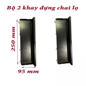 Set of 2 trays for bottles