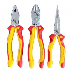 Bộ 3 kìm Wiha cách điện 1000V VDE trợ lực chuyên nghiệp (26711, 38191, 26727)