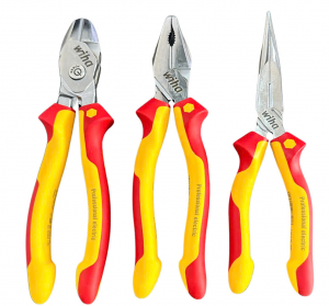 Bộ 3 kìm Wiha cách điện 1000V VDE trợ lực chuyên nghiệp (38191, 26714, 26727)