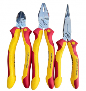 Bộ 3 kìm Wiha cách điện chuyên nghiệp 1000V (26714,26727, 43340)