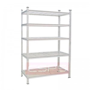 5-tier shelf with white mesh panel 152cm CSPS