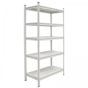 5 Tier Shelves White Steel Plate Horizontal 122cm CSPS