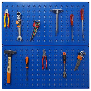 Tấm lưới đôi Pegboard màu xanh treo tường FABINA - 2 tấm