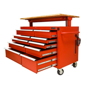 Red Tool Cabinet CSPS with Electronic Height Adjustment - 10-Drawers