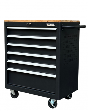 Fabina black tool cabinet - 6 drawers