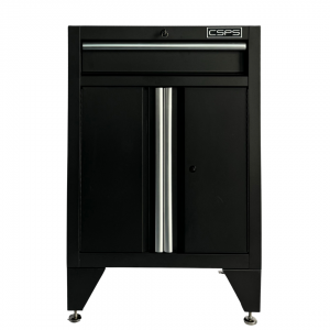 Black Tool cabinet CSPS 61cm including Cabinet legs - 01 drawers (white handles)