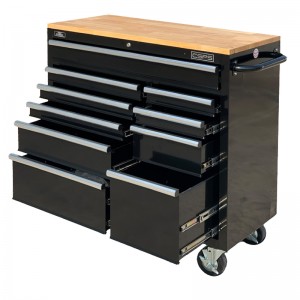 CSPS tool cabinet 104cm - 10 wooden plank drawers