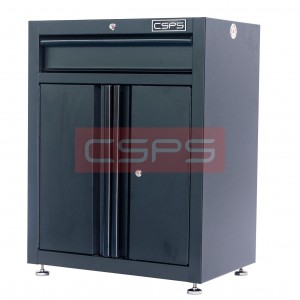 Black Tool cabinet CSPS 61cm including Leveling feet - 01 drawers (black handles)
