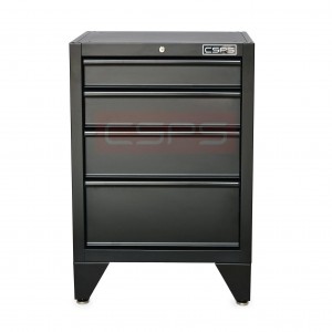 Black Tool cabinet CSPS 61cm including Cabinet legs - 04 drawers (Black handles)