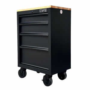 Tủ dụng cụ CSPS 61cm - 04 hộc kéo màu đen kèm bánh xe và ván gỗ
