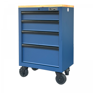 Tủ dụng cụ CSPS 61cm - 04 hộc kéo màu xanh dương kèm bánh xe và ván gỗ