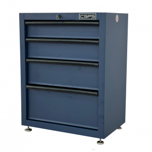 CSPS Matt Blue tool cabinet 61cm - 04 drawers including Leveling feet