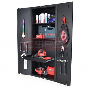 Black tool cabinet 76cm - 03 black partitions