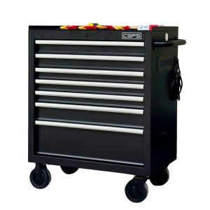 CSPS Matt Black tool cabinet 76cm – 07 drawers (Steel Top)