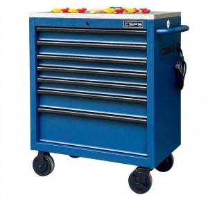 CSPS Matt Blue tool cabinet 76cm – 07 drawers (Stainless Steel top)