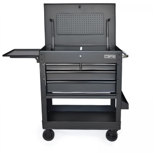 CSPS Black Tool Cabinet 84cm - 4 Drawers (black handles)