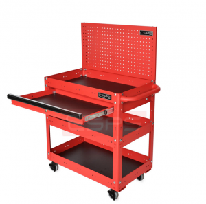 Red Hand truck CSPS 71cm with 3 compartments (including 1 red drawer and mesh wall)